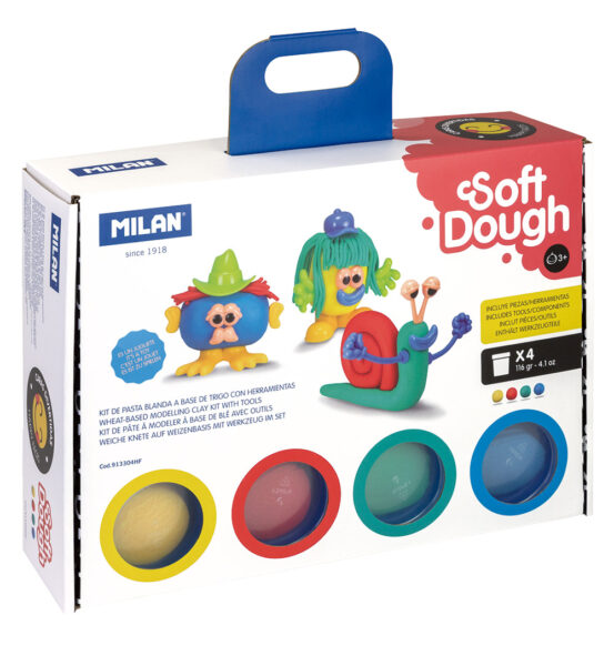 Plastelin 4 boje 1164 Soft Dough Funny Faces Milan