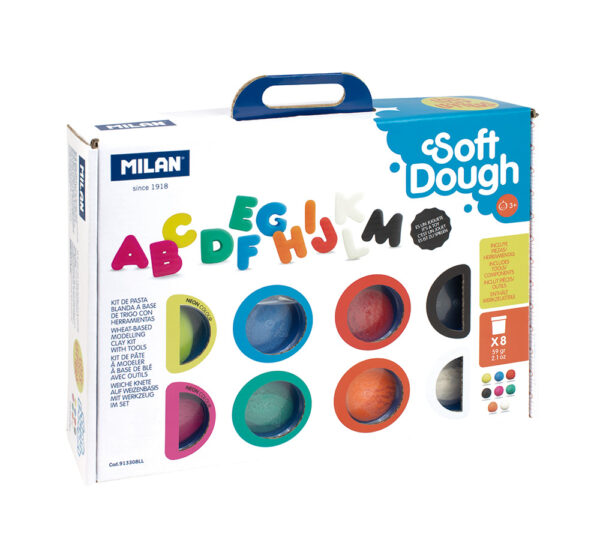 Plastelin 8 boja 59g Soft Dough Lots of Letters Milan