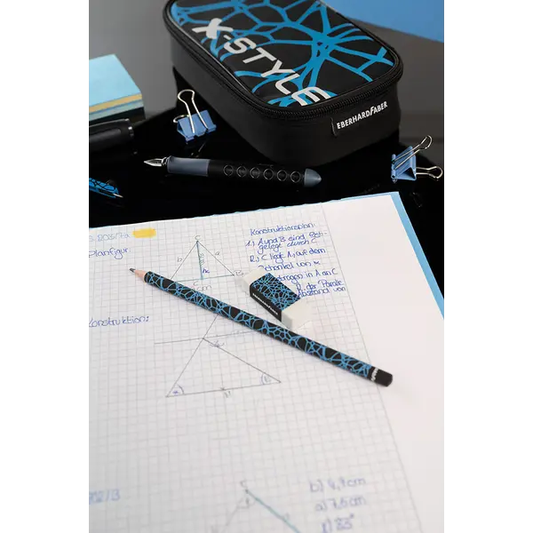 246290-EC Set ol.graf. x3HB + gumica neon plava EBERHARD FABER bls P10/200
