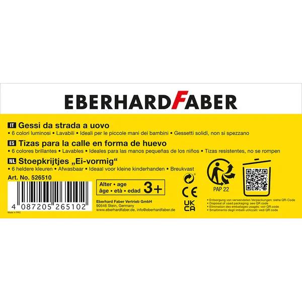 246298-EC Kreda za vanjsko crtanje 6/1 EBERHARD FABER oblik jaja P12/24