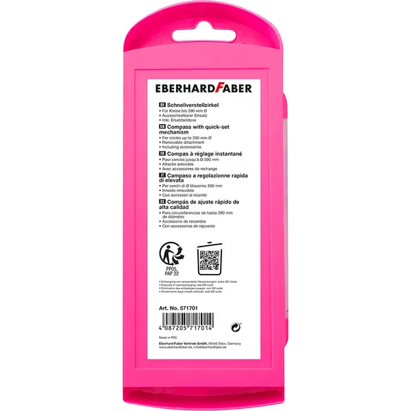 246309-EC Šestar EBERHARD FABER neon rozi + mine P3/60