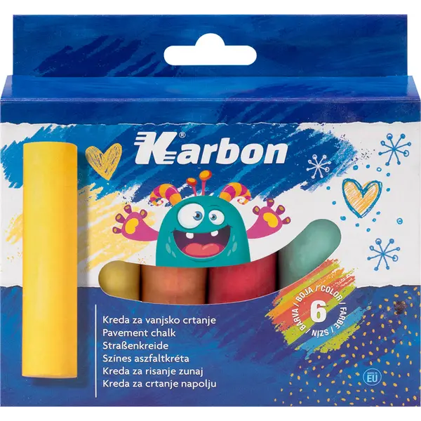 237991-EC Kreda za vanjsko crtanje 6/1 KARBON okrugla P42