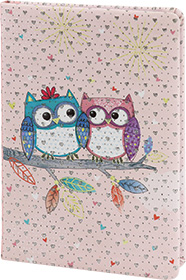 Notes CREATIVE A5 Owls od umjetne kože sa glitterima P60 NETTO