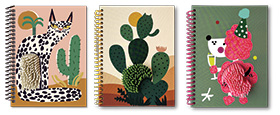 Notes spiralni A5 CREATIVE tvrdi uvez sa silikon.resicama sort P24 NETTO