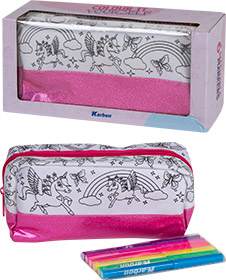 Pernica za bojanje s 6 flomastera Karbon UNICORN WORLD P24