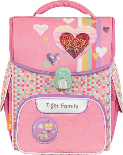 Prvoškolska torba Jolly Pink Amour (Sequins) Tiger Family Netto