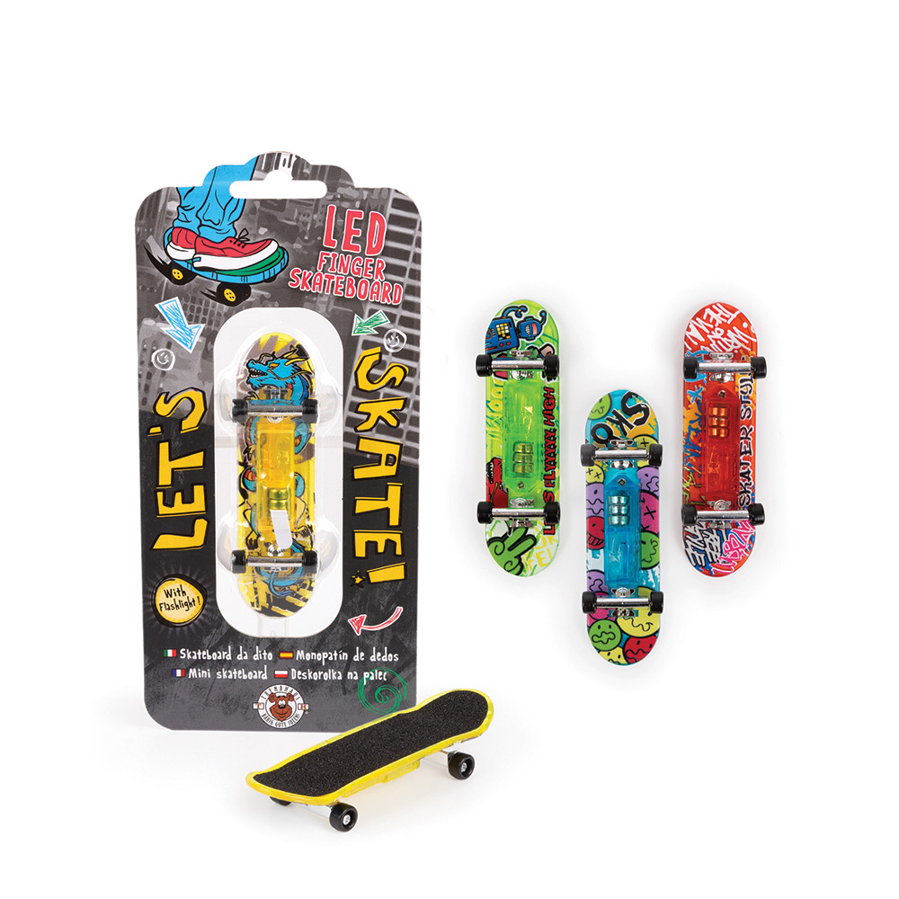 246430-EC Skateboard za prste LED, sort P12/96