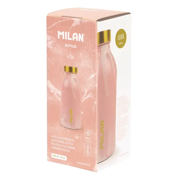 246495-EC Boca za vodu MILAN LAVA 354ml, isotermalna, nehrđajući čelik, roza P12