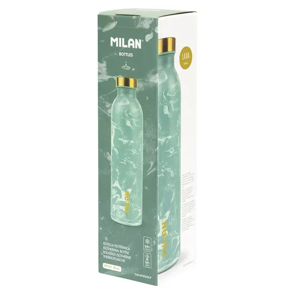 246496-EC Boca za vodu MILAN LAVA 591ml, isotermalna, nehrđajući čelik, zelena P12