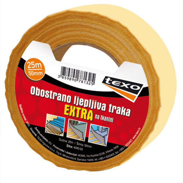 219486-EC Obostrano ljepljiva traka na tekstilu 50mm/25m - 4040-25 P24