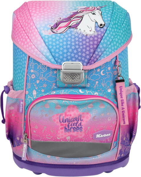 Prvoškolska torba Unicorn Karbon Netto