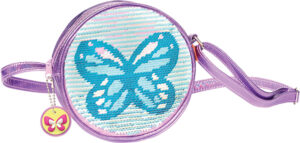 241172-EC Torbica na rame okrugla TIGER FAMILY Fun Time Sparkling Butterfly P24