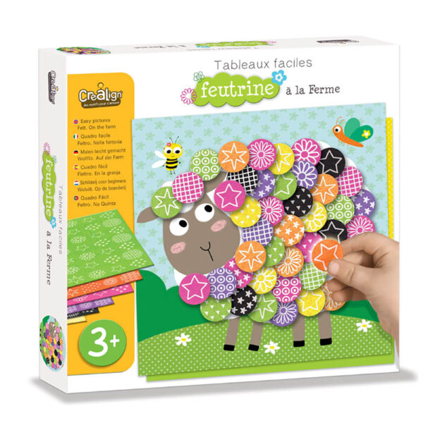 Kreativni set filc za slike CREALIGN Životinje na farmi P5 NETTO