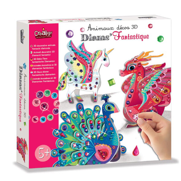 Kreativni set 3D dekorativne životinje CREALIGN Fantastični dijamanti P5 NETTO