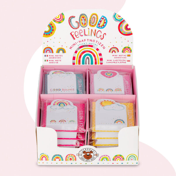 Blok samoljepivi mini GOOD FEELINGS 80 listova sort 4 boje P24/384 NETTO