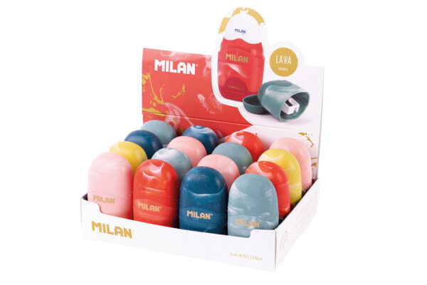 Gumica + šiljilo Milan Capsule Lava