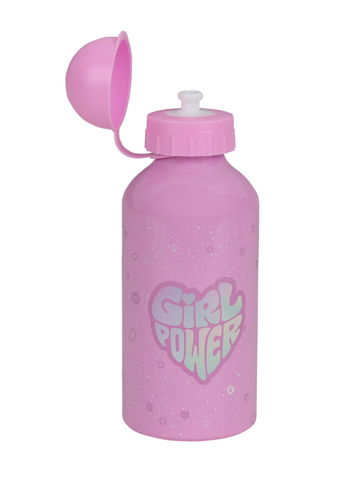 245599-EC Boca za vodu aluminijska Karbon A GIRL’S WORLD 500 ml P24