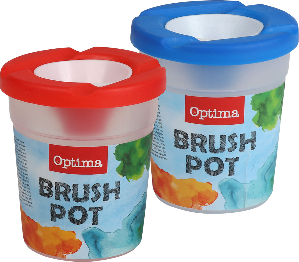 236060-EC Čaša za kistove OPTIMA sort crvena/plava 100179 P12/60