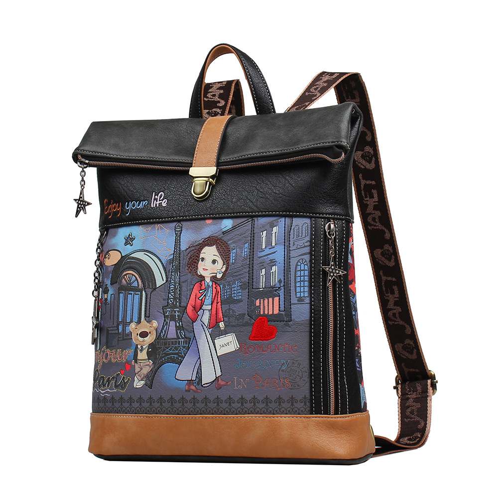 244919-EC Ruksak fashion Janet Paris Dream 30x10,5x35 cm J-083 P16