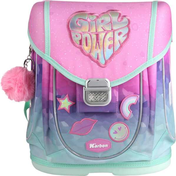 Prvoškolska torba A Girl's World Karbon Netto