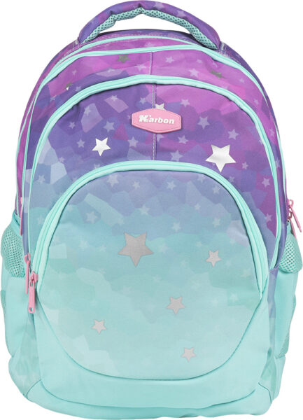 Ruksak 4 zip Shiny Stars Karbon Netto