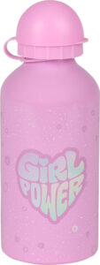 245599-EC Boca za vodu aluminijska Karbon A GIRL’S WORLD 500 ml P24