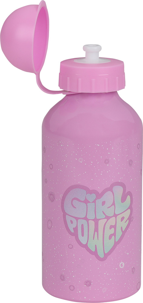245599-EC Boca za vodu aluminijska Karbon A GIRL’S WORLD 500 ml P24