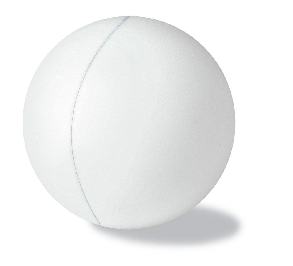 229985-EC Loptica antistresna PU fi 6 cm bijela  P1/250