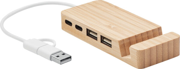 Držač za mobitel Hubstand s 4 USB-C/A hub priključka, P100