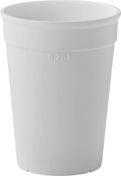 245474-EC Čaša Awaycup od recikliranog PP višekratna 250ml, bijela