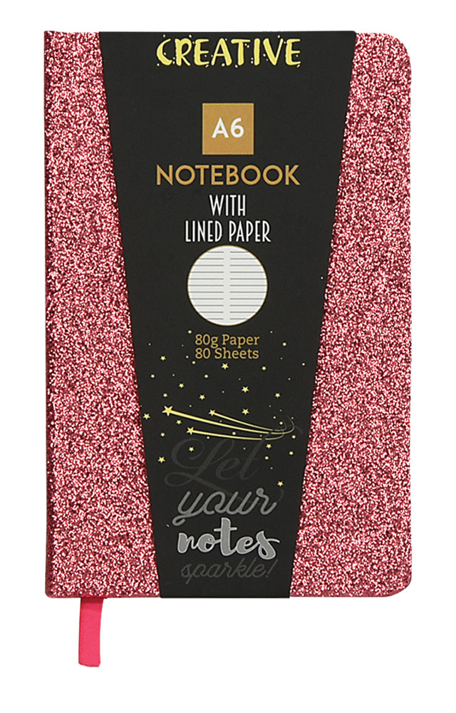 237750-EC Notes CREATIVE A6 GLITTER sa šljokicama sort 80L 52947 P10/60