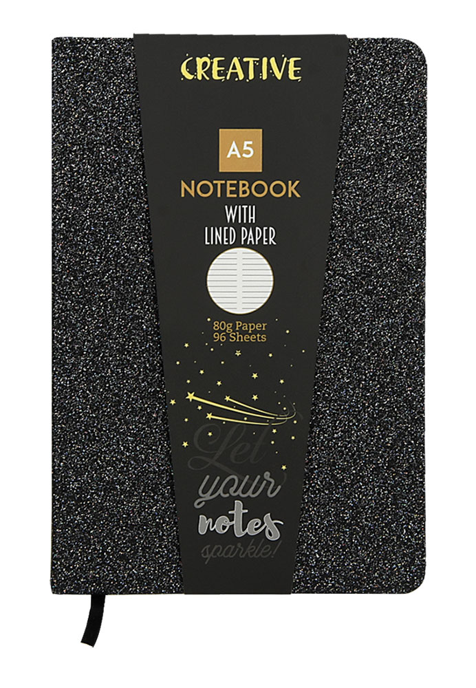 237750-EC Notes CREATIVE A6 GLITTER sa šljokicama sort 80L 52947 P10/60