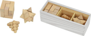 Igra edukativna BRAIN 3D set drvenih puzzli u drvenoj kutiji 20,7x7,7x6,9cm