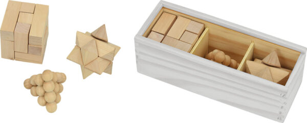 Igra edukativna BRAIN 3D set drvenih puzzli u drvenoj kutiji 20,7x7,7x6,9cm
