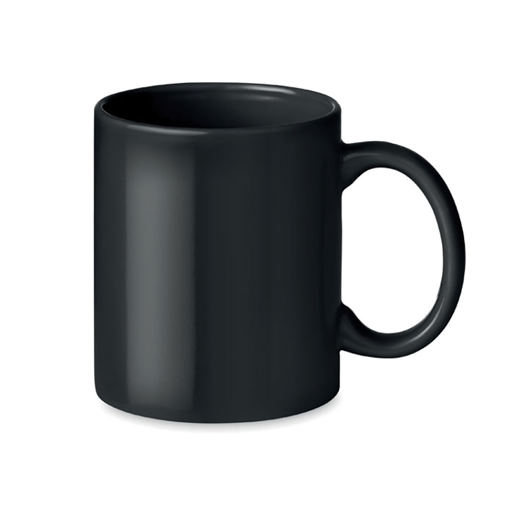 240579-EC Šalica ker.klasična 300ml CLASSIC BLACK  fi 8x9,5 cm, u kutiji P1/40