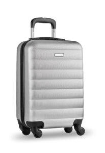 242075-EC Kofer putni na kotačima Budapest ABS srebrni mat 34x20x47cm