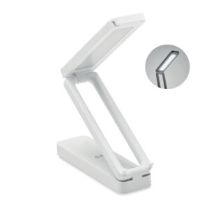 242263-EC Lampa stolna Espurna ABS sklopiva, 14 led  i bežični punjač 10W, bijela