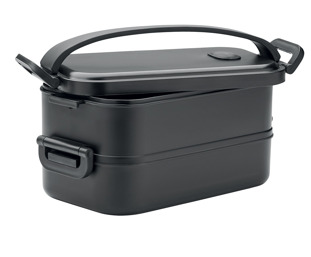 244896-EC Kutija za hranu Idolunch PP reciklirana crna 2 x 800 ml P20