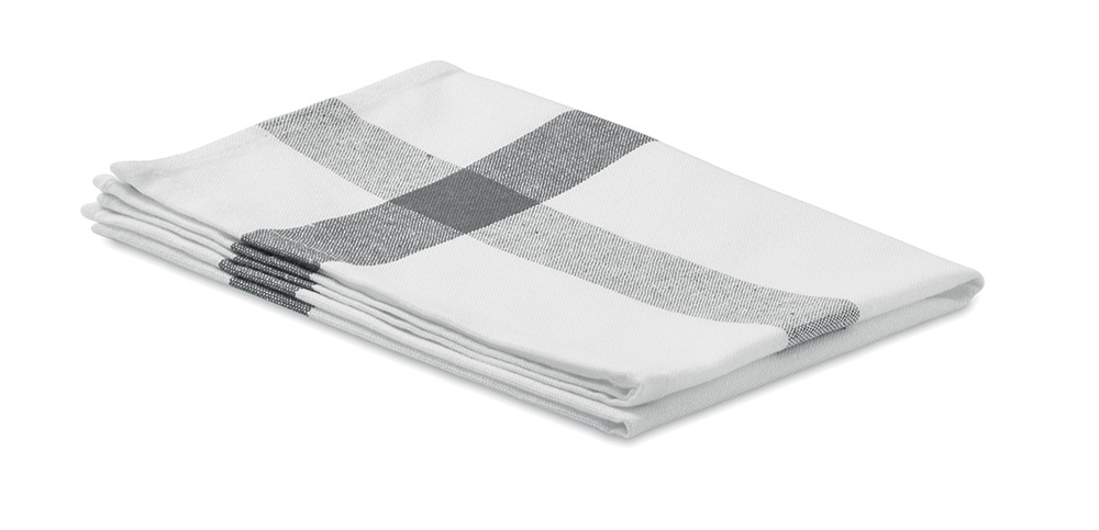 246080-EC Krpa kuhinjska Kitch od reciklirane tkanine RPET 180g 40X65cm bijelo siva