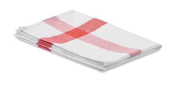 Krpa kuhinjska Kitch od reciklirane tkanine RPET 180g 40X65cm bijelo crvena