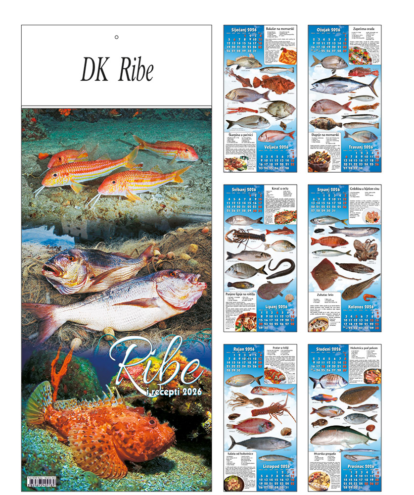 13619-EC Kalendar RIBE 7L 21x44,5+10,5 P20 DK-TMR 2026