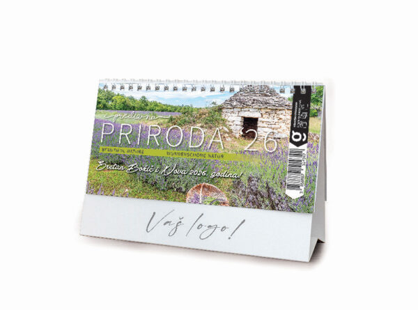217310-EC Kalendar stolni PRIRODA HRVATSKE13L 20,5x10,5+4 P50 OG 2026