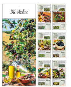 219300-EC Kalendar MASLINE 7L 21x44,5+10,5 P20 DK-TMR 2026