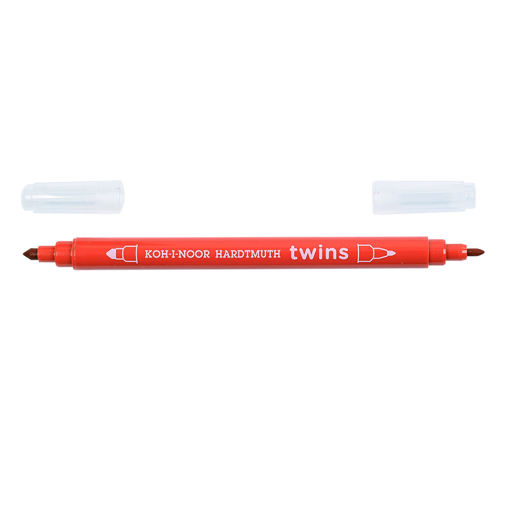 221036-EC Flomasteri 12/1 KOH-I-NOOR TWINS dvostrani perivi pvc etui 1023 bls P12