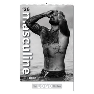 221368-EC Kalendar MASCULINE 13L 33x48+7, spirala P40 OG* 2026