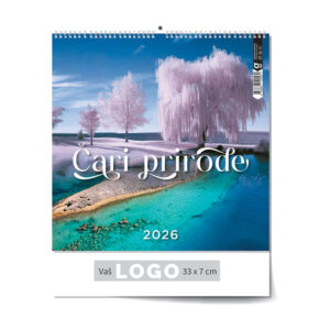 222900-EC Kalendar ČARI PRIRODE 13L 33x33+7, spirala OG P50 2026