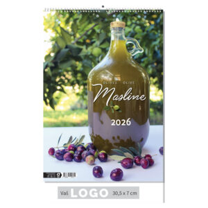 226475-EC Kalendar MASLINE 13L 30,5x43+7, spirala P50 OG 2026