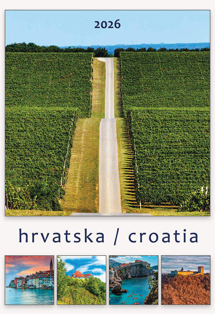 226500-EC Kalendar HRVATSKA CROATIA 13L 33x48+7, spirala P25 KL 2026