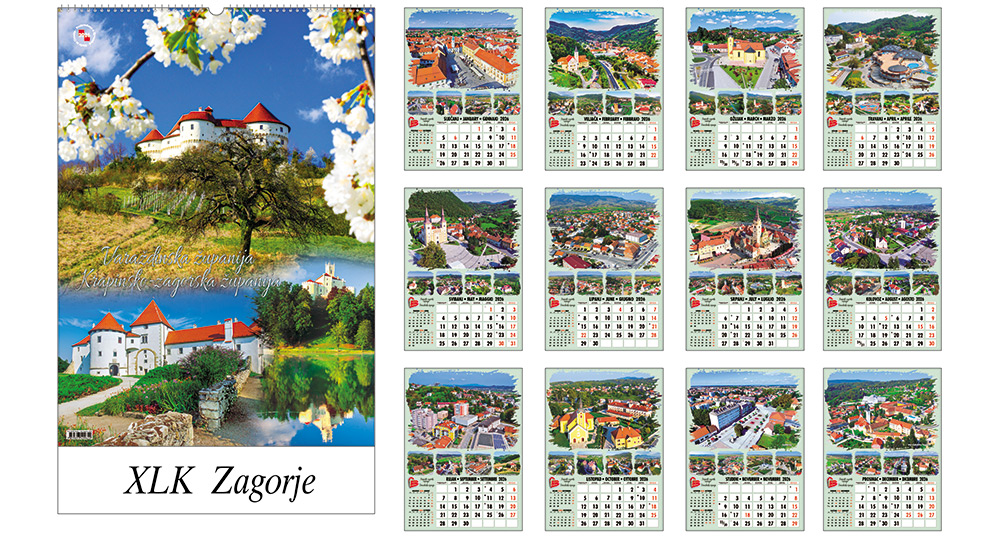 228770-EC Kalendar ZAGORJE 13L 32x43+7 s vrećicom P20 XLK-TMR 2026