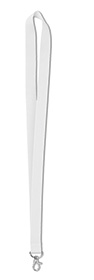 229997-EC Traka akreditacijska s met. privjeskom Lany Basic bijela, 2x90cm P1000